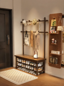 ZHUSHANXIA | Multifunctional Wooden Entryway Bench