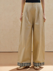 INMAN | Vintage Flap Plaid Culottes Loose Fit Pants