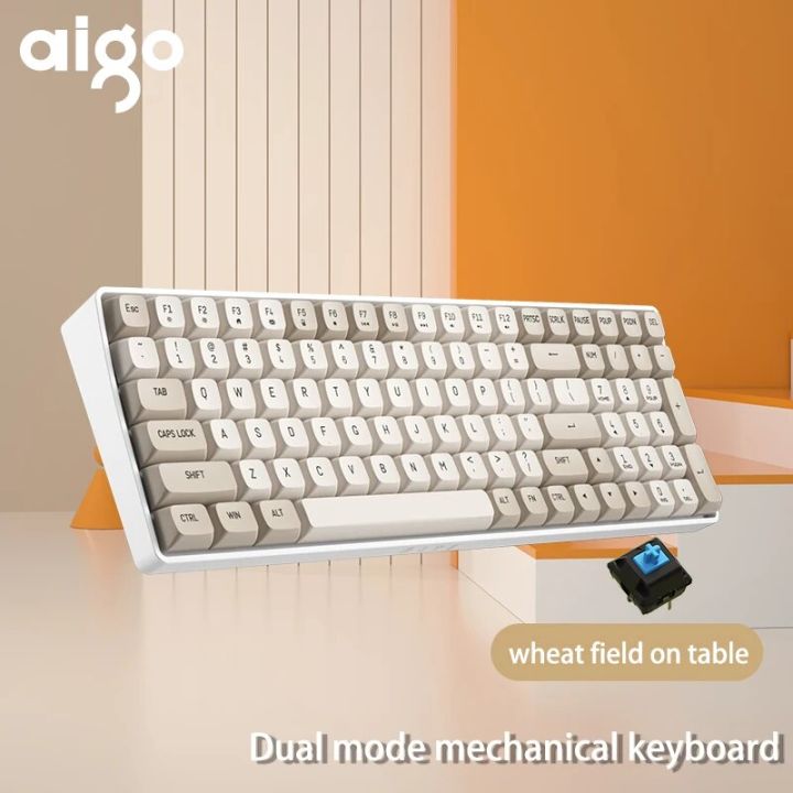 Aigo A100 Gaming Mechanical Keyboard 2.4G Wireless USB Type-c Wired ...