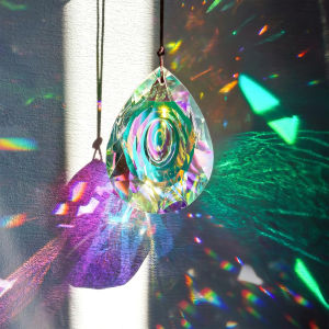Large Crystal Rainbow Prism Pendant Sun Catcher Hanging Decor with Light Refraction Wedding Decor Home Wedding Party Decoration