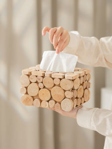 Modern Minimalist Wooden Style Tissue Box Car Living Room Coffee Table Decorative Accessories Home Use Tea Table Ornaments
