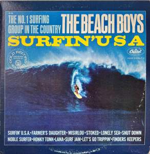 [ แผ่นเสียง Vinyl LP ] Artist : The Beach Boys Album :  Surfin USA Cover : VG++ Disc : VG+ Manufactured : US Released : 1976 Price : 1850