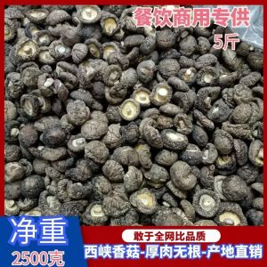 New Goods Xixia Farm Mushroom Dry Goods 2500G Commercial Braised Chicken Mushroom Thick Meat Root-Free Mushroom Dried Mushroom