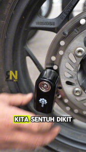 BFS123 Gembok Kunci Cakram Alarm Diameter Inner 55 Mm Baja Anti Air Motor Sepeda