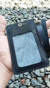 Name tag kulit sapi Logo Bank Danamon - name tag kulit Clio