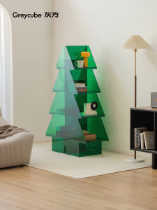 GREY CUBE | Christmas Tree-shaped Snow Pine Book Shelving Unit