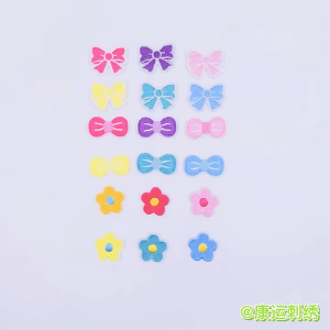 017 Colorful Ribbon Flower Series DIY Embroidery Patches Sticker/ Ironing Self-adhesive fabric Haberdashery