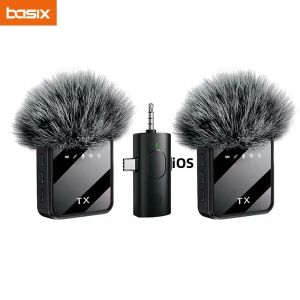 Micro Không Dây Mini Lavalier Dành Cho iPhone Android Tích Hợp Pin Khử Tiếng Ồn Micro Tụ Điện Dùng Cho Quay Video Phỏng Vấn