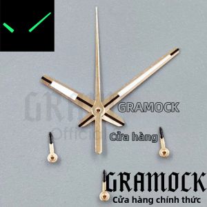 GRAMOCK 6 CÁI Bộ Kim Đồng Hồ Thay Thế Được Sửa Đổi Màu Xanh Lá Cây Phát Sáng VK63 Bộ Máy Thạch Anh Tương Thích Đen Đỏ Cam Bạc