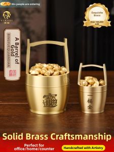 BINYUE | Golden Ingot Decorative Bucket Wealth Attraction Decor Gift