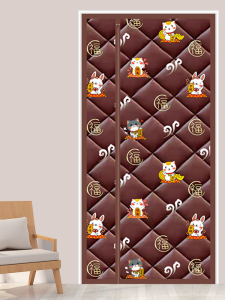 Thermal Magnetic Self-Adhesive Side-Opening Cotton Door Curtain Soundproof Windproof Cold Proof Home Use Door Curtain