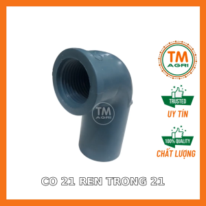 Bịch 50 cái Co 21 ren trong 21 PVC kết nối ống PVC 21