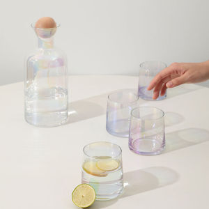 MOLORE | Creative Straight Transparent Glass Water Cooler Set