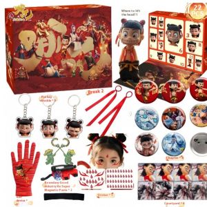 Deukio nezha Đồ chơi búp bê thay quần áo được mặt ấn đầu đồ trang trí gói biểu cảm đồ chơi trang trí chơi búp bê thời trang