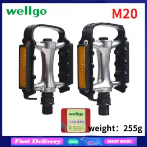 Wellgo Bàn Đạp Siêu Leve M20 Rolamento Bàn Đạp Đường Trường Leo Núi Siêu Nhẹ Bàn Đạp Xe Đạp Leo Núi Phụ Kiện Bàn Đạp Xe Đạp
