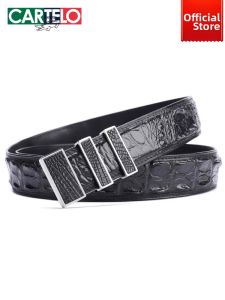 CARTELO | All-matching Business Casual Crocodile Leather Belt for Men