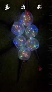 SXH New Outdoor Solar Colorful Transparent Bounce Ball Courtyard Garden Balcony Landscape Lawn Lamp Planet Ground Lamp