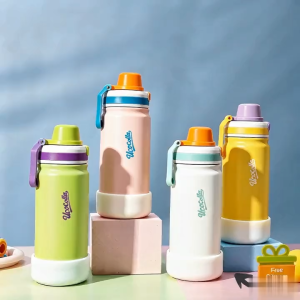 【Ucocolla】500ML Vacuum Stainless Steel Tumbler Double Wall Hot And Cold Vacuum Free Silicone Boot