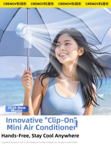 CRENOV | Portable Handheld Mini Fan Ultra Quiet Strong Wind Power