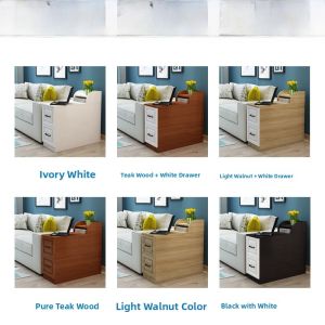 Nordic Style Small Sofa Side Table Corner Cabinet Living Room Storage Cabinet Narrow Desk Side Table with Handrail