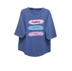 kaos oversize wanita/kaos wanita lengan 3/4 LD 120 pj 70
