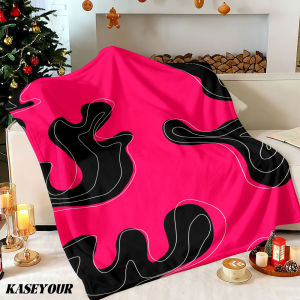 Beast Kingdom | Neon Abstract Waves Winter Summer Flannel Blanket Throw Fleece Soft Fuzzy Plush Cozy Fleece Blankets for Sofa Ideal Gifts