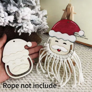 12Pcs Wooden Santa Claus Christmas Ornaments Santa Claus Ornaments for DIY Painting Decorating Birthday Christmas Crafts