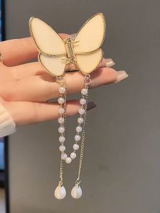 Jepit Rambut Kupu Tassel Mutiara Jepit Rambut Korea Aksesoris Rambut hairstyle ancient fairy hanfu