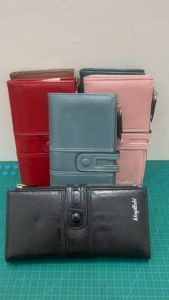 Kingdushi Dompet Panjang Pria Wanita Tebal RFID C113-10 Dengan Kancing Bahan Kulit PU Kilat Lilin