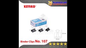 Binder Clips No 107 Kenko / Clip Hitam Penjepit No.107 / Klip Jepit Kertas Kecil