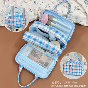 กระเป๋าเครื่องสำอางแบบพกพาความจุขนาดใหญ่ กระเป๋าใส่เครื่องครองสำหรับเดินทางสำหรับผู้หญิง กระเป๋าใส่เครื่องสำอางแบบแยกชั้นระดับไฮเอนด์ใหม่ปี 2025