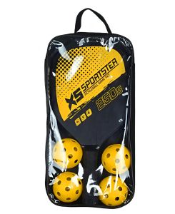 Pickleball Rackets Set Pickleball Paddle Set of 2 Rackets and 4 Pickleballs Balls Pickle