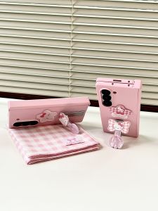 Samsung ZFold7 ZFold6 ZFold5 ZFold4 ZFold3 Invisible Skin-Like Protective Phone Case Super Cute Mid-Axis Stand Shockproof