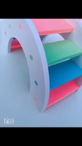 บ้าน ไม้เนื้อแข็ง ของเล่น เสริมสวยหน้า อุปกรณ์แต่งกรงหนูแฮมสเตอร์ กระรอก ชูก้า สัตว์เลี้ยงขนาดเล็ก บันไดเล็ก มี 3 สี