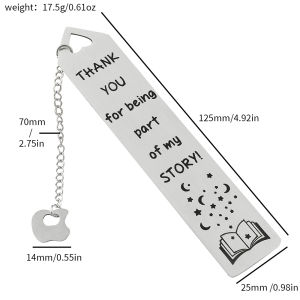 Personalized Bookmark Creative Stainless Steel Bookmarks for Friend Lover Classmate Gifts Collection Valentines Day