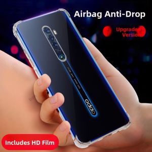 Transparent Silicone Protective Case for OPPO Reno2 Full Cover Anti-Fall Soft Shell Mens Style Ultra-Thin Simple Design