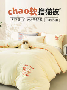 ผ้าห่มฟิเบอร์ถั่วเหลืองอวกาศ ผ้าห่มฤดูใบไม้ผลิและฤดูใบไม้ร่วง ผ้าห่มฤดูหนาวสำหรับนักเรียน ผ้าห่มฤดูร้อนเย็น ผ้าห่ม AC ผ้าห่มที่ใช้งานได้ตลอดปี