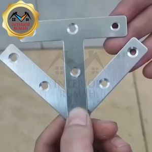 Frame Siku L Segitiga Stainless / Konektor Connector sambungan rata 4 x 4 6 x 6 8 x 8 (Isi 4 Pcs)