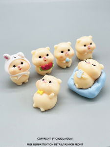 Mini Pig Cute Animal Car Desktop Decoration Healing Cake Micro Landscape Creative Decoration Gifts Simple Modern Resin Craft