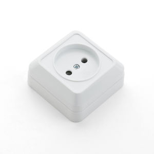 White Plugs Socket Flame Retardant Not Ground Classic Wall Surface Paint Plastic EU Standard Electrical Outlets 250V Surface