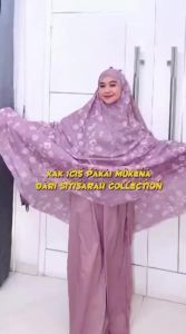 Mukena Mini Travel Parasut Premium 2in1 (Free Sajadah)