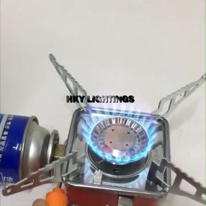 Camping Square Folding Portable Mini Butane Stove Card Type  Split Type Lighter