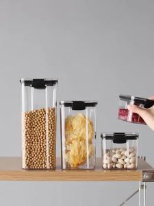 [Ready Stock] 100% Airtight Square Plastic Container BPA FREE Food Grain Bean Barley Container