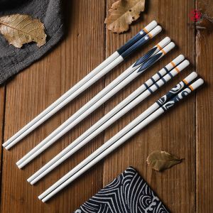Ceramic Chopsticks Anti-mold Anti-slip Durable Easy to Clean High-temperature Resistant