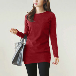 Womens Autumn/Winter Long Sleeve Korean Style Fitted Bottoming T-shirt