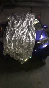 Car Half Top Cover for Hatchback Sedan Thin Lightweight Waterproof Sun Rain Snow Dust Outdoor Protector Car Roof Engine Covers