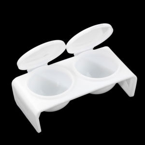 1Pc Acrylic Liquid Dappen Dish Twin Cup Nail Art Pigment Holder for Monomer Nail Brush Washing Manicure Tool