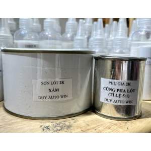 Sơn lót xám nhạt 2K - Đậm Đặc - Bộ 500g và 1kg