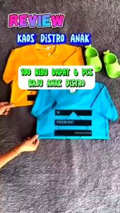 Paket 6 Baju Anak Distro Usia 1-12 Tahun