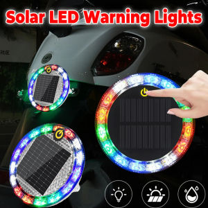 2PCS Solar Car Night Safety Flashing LED Light Touch Control Auto Warning Lamp Anti-Collision Wide Tail Light Car Accessories